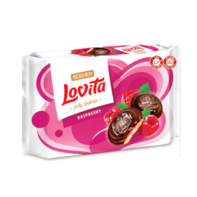 רושן לוביטה עוגיות ממולאות ג’לי בטעם פטל בציפוי שוקולד 420 גרם