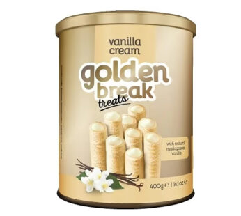 גולדן ברייק גליליות וופלים ממולאות קרם בטעם וניל 400 גרם
