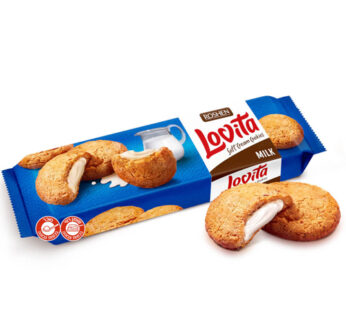 לוביטה עוגיות במילוי קרם בטעם חלב 127 גרם