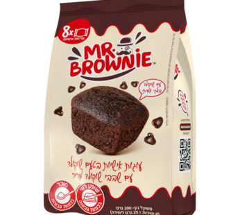 מר. בראוני עוגות אישיות בטעם שוקולד עם שבבי שוקולד 200 גרם