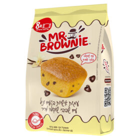 מר. בראוני עוגות אישיות בטעם וניל עם שבבי שוקולד 200 גרם