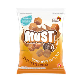 עלית מאסט סוכריות ללא סוכר בטעם ריבת חלב 80 גרם