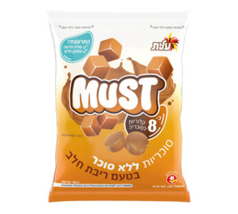 עלית מאסט סוכריות ללא סוכר בטעם ריבת חלב 80 גרם