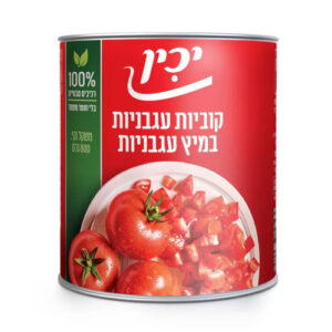 יכין קוביות עגבניות במיץ עגבניות 800 גרם