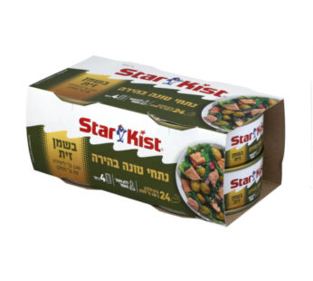 סטאר קיסט נתחי טונה בהירה בשמן זית 140 גרם 4 יח