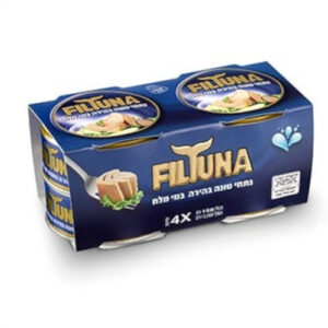 פילטונה נתחי טונה בהירה במי מלח 158 גרם 4 יח