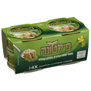 פילטונה נתחי טונה בהירה בשמן קנולה 158 גרם 4 יח