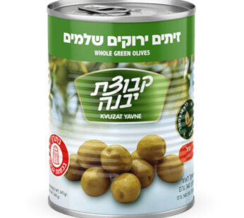 קבוצת יבנה זיתים ירוקים שלמים 560 גרם