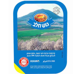 תנובה גוש חלב גבינה חצי קשה 28% 200 גרם